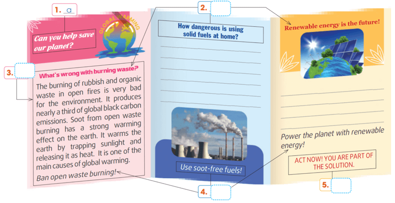 Label the parts of the leaflet with the words in the box.